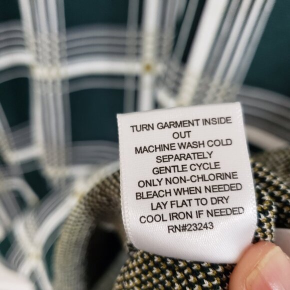 NYC New York & Company Plaid Dress Size XL Green Academia Preppy Collegiate 90s - Picture 13 of 16